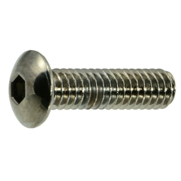 Midwest Fastener #8-32 Socket Head Cap Screw, Black Chrome Plated Steel, 5/8 in Length, 10 PK 33922